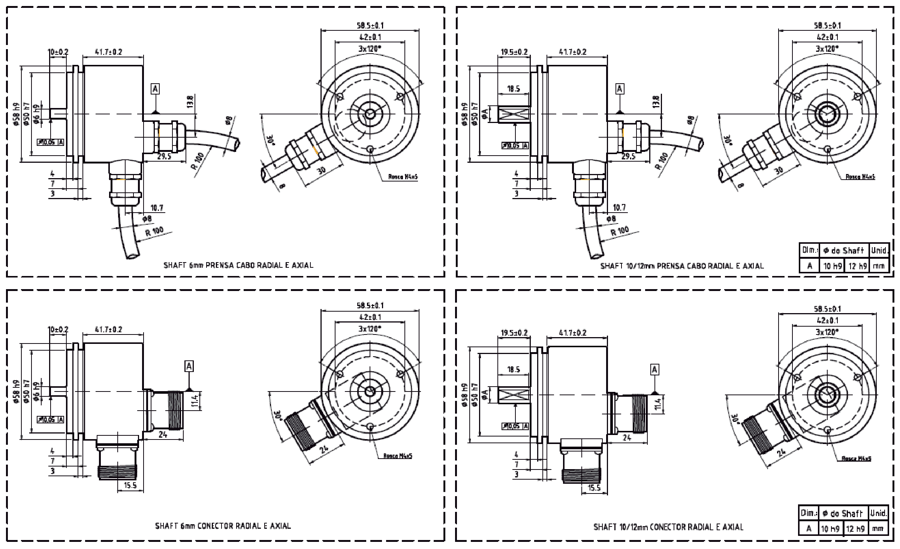 B58N — Flange Synchro · base 2 — desenho dimensional original