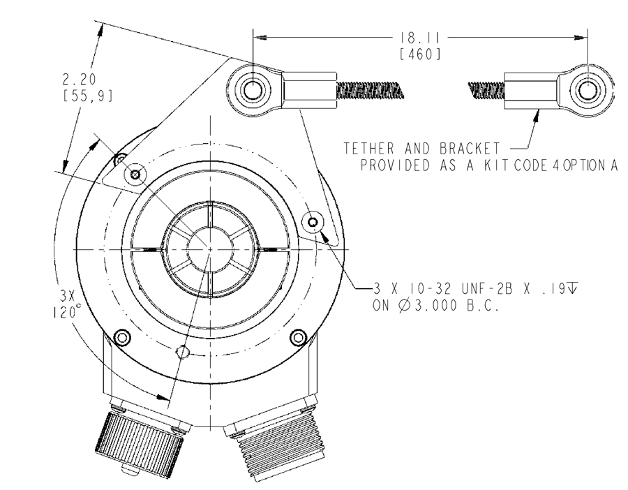HS35iQ — Haste de fixação · rod tether — desenho dimensional original