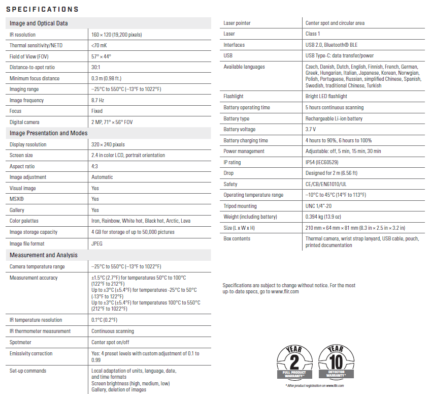 Câmera Termográfica Flir TG275
