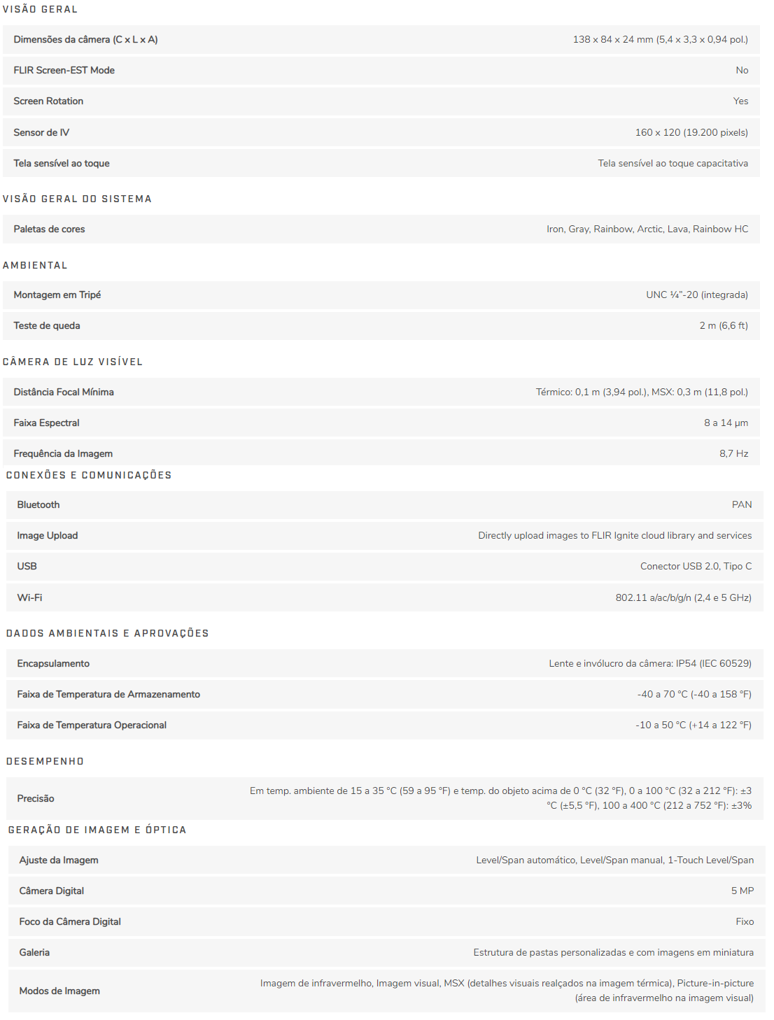 Câmera Termográfica Flir C5