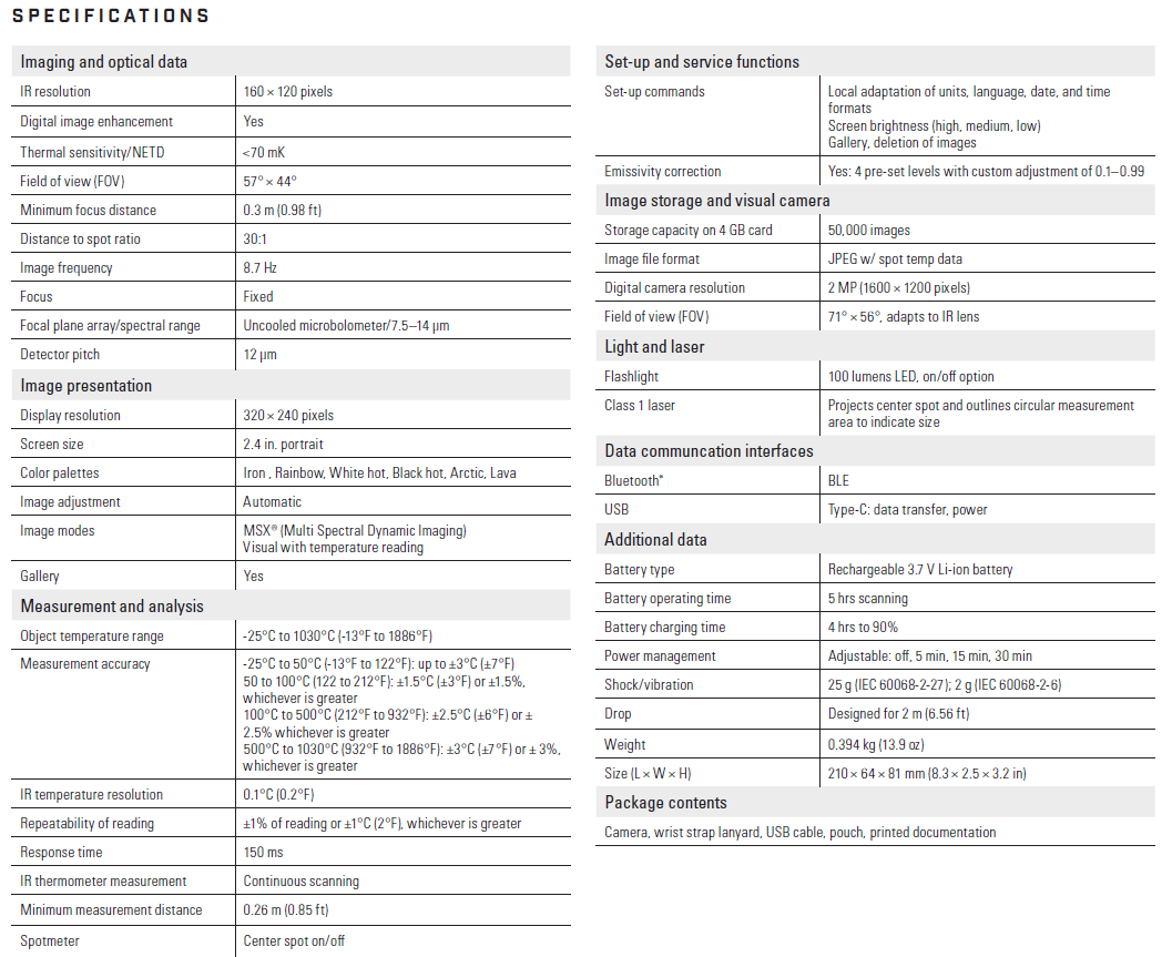Câmera Termográfica Flir TG297