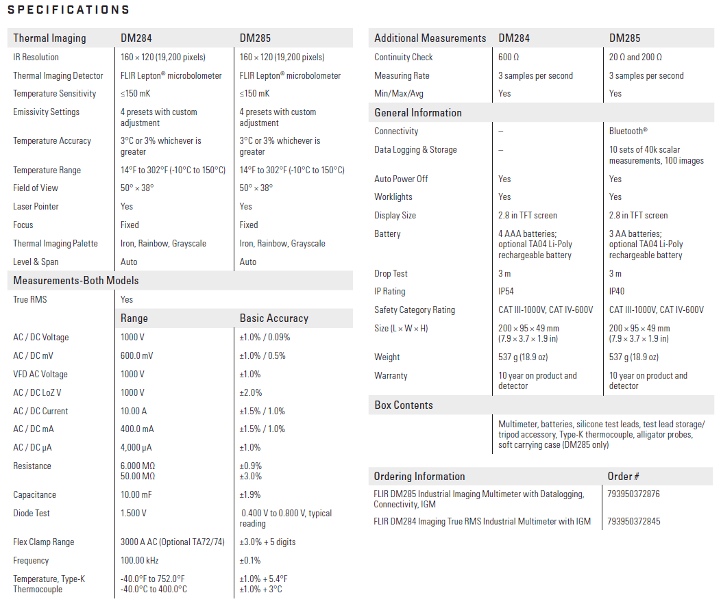 Multímetro Industrial Flir DM284 Com Imagem Térmica