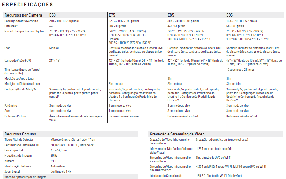 Câmera Termográfica Flir E95