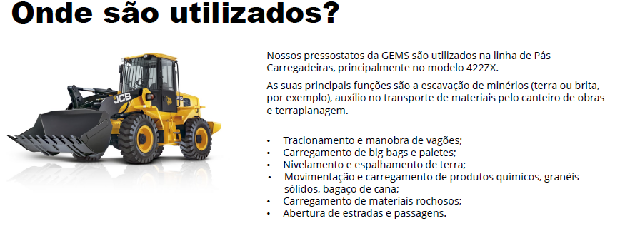 Pressostato JCB / Gems 565698