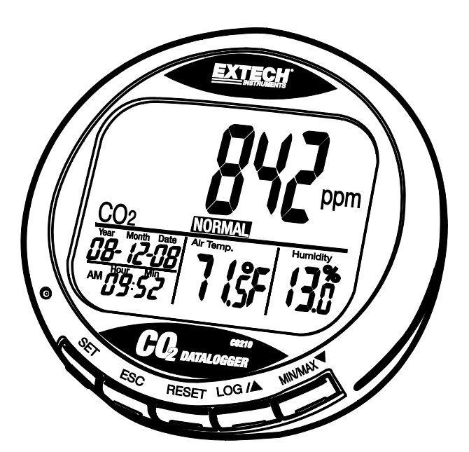 Monitor/Registrador-de-Dados CO₂ Extech CO210