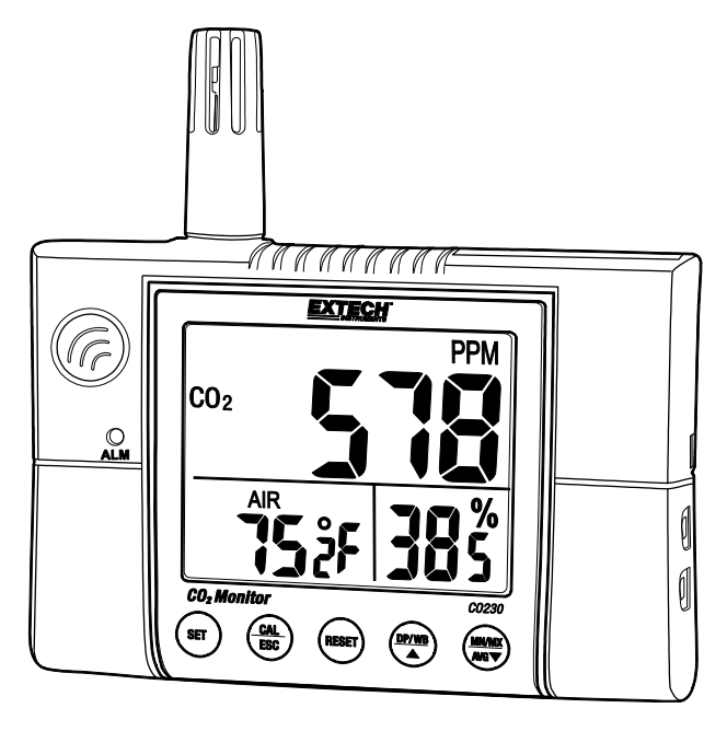 Medidor-de-Qualidade-do-Ar CO₂ Extech CO230