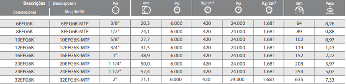 Mangueira Gates 24EFG6K