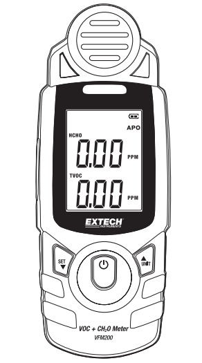 Medidor de VOC/Formaldeído Extech VFM200