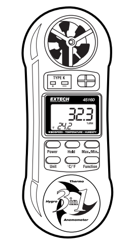 Medidor-Ambiental 3-em-1 Extech 45160