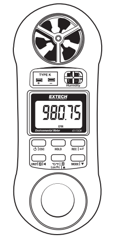 Medidor-Ambiental 5-em-1 Extech 45170CM