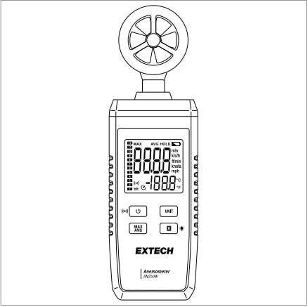 Anemômetro Extech AN250W