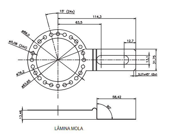 kit Lâmina de Fixação HS35R