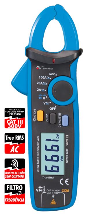 Alicate Amperímetro MINIPA ET-3320A